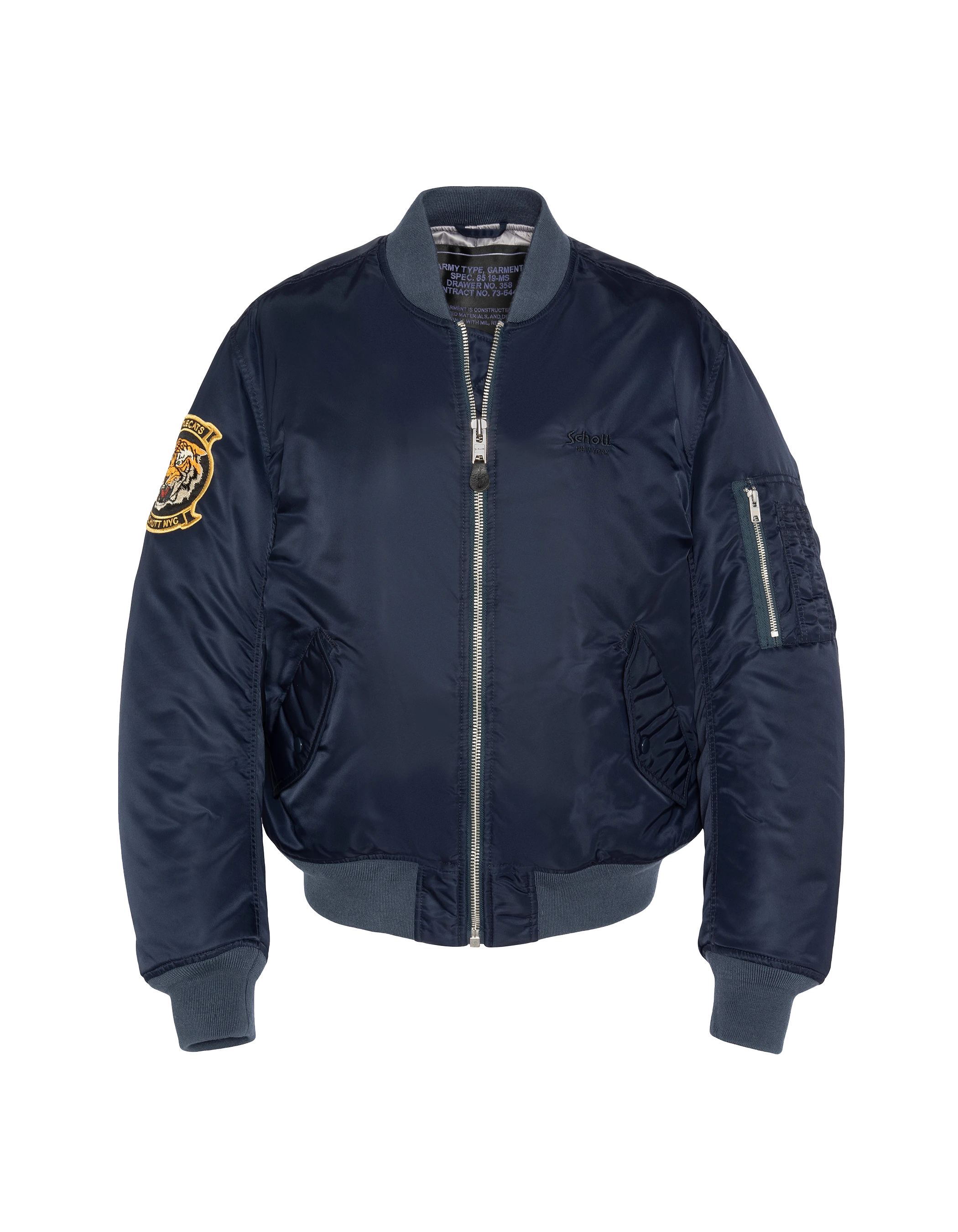 Bomber MA-1 Dark Navy gewaschener Typ Suka in recyceltem Nylon-8