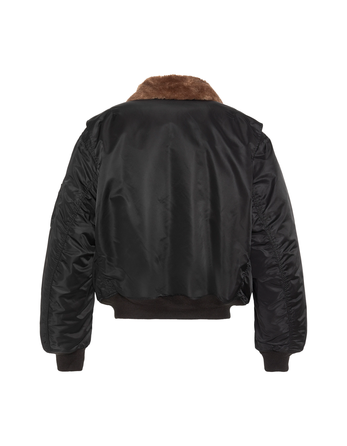 Blouson pilote vintage noir, coupe oversize