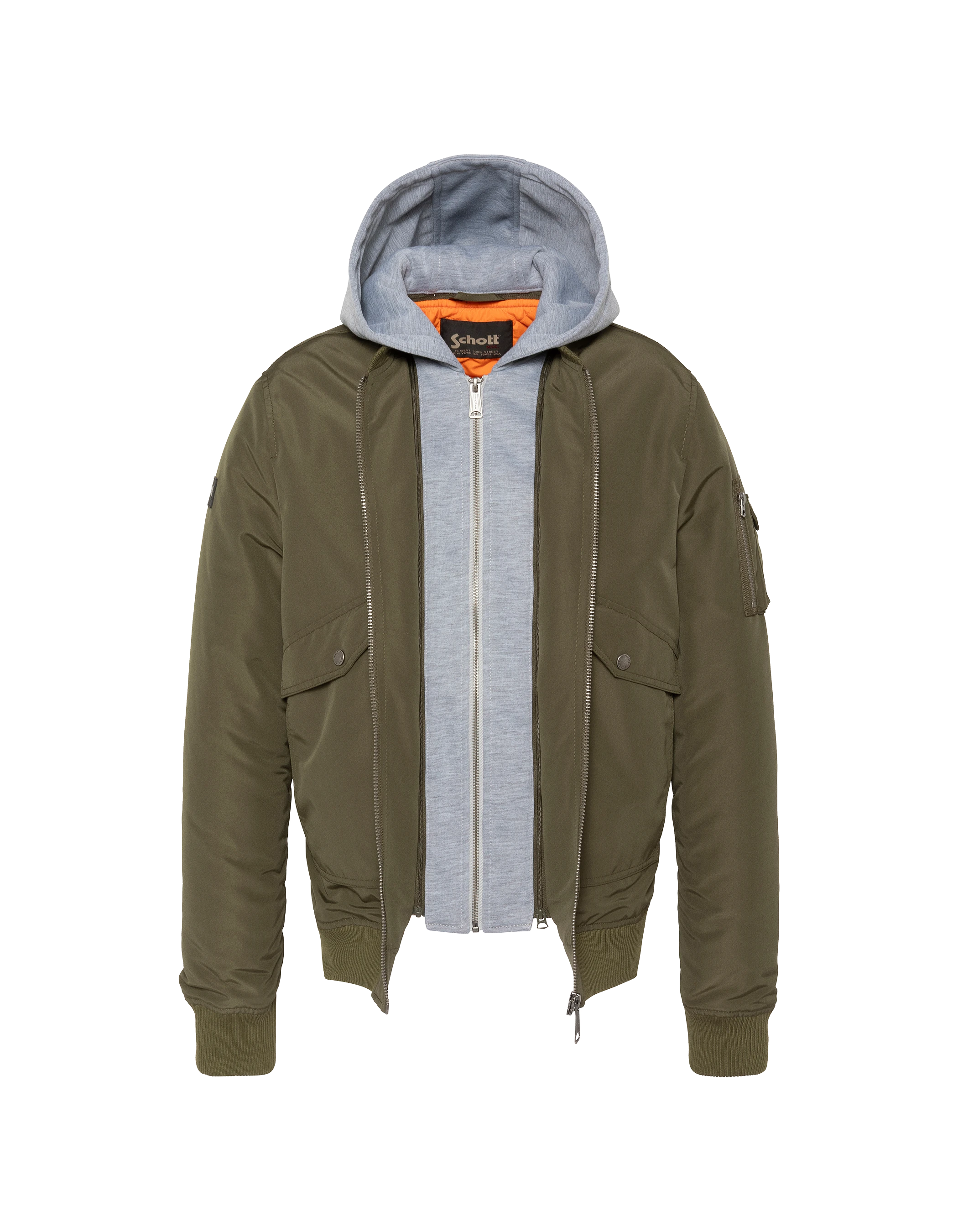 Bomber caqui de felpa con capucha-3