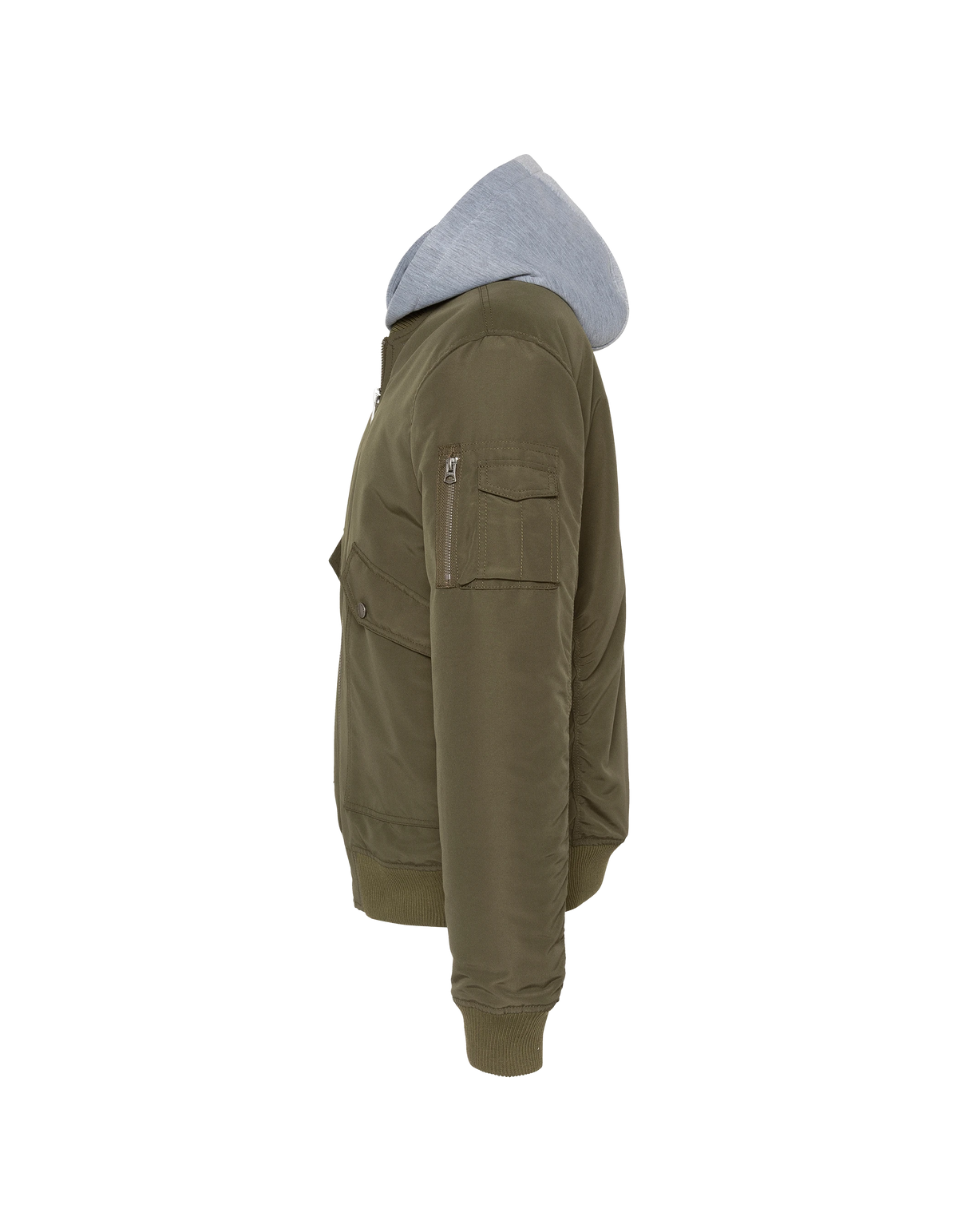 Bomber caqui de felpa con capucha-5