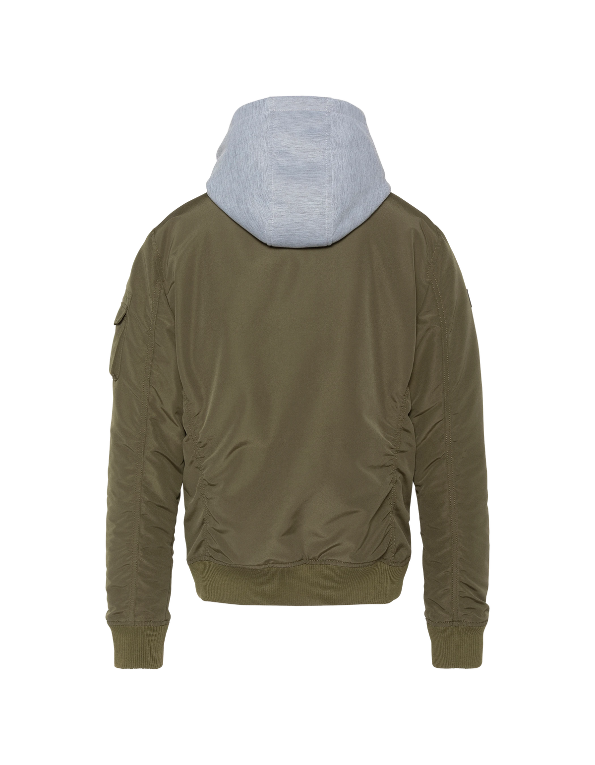 Bomber caqui de felpa con capucha-2