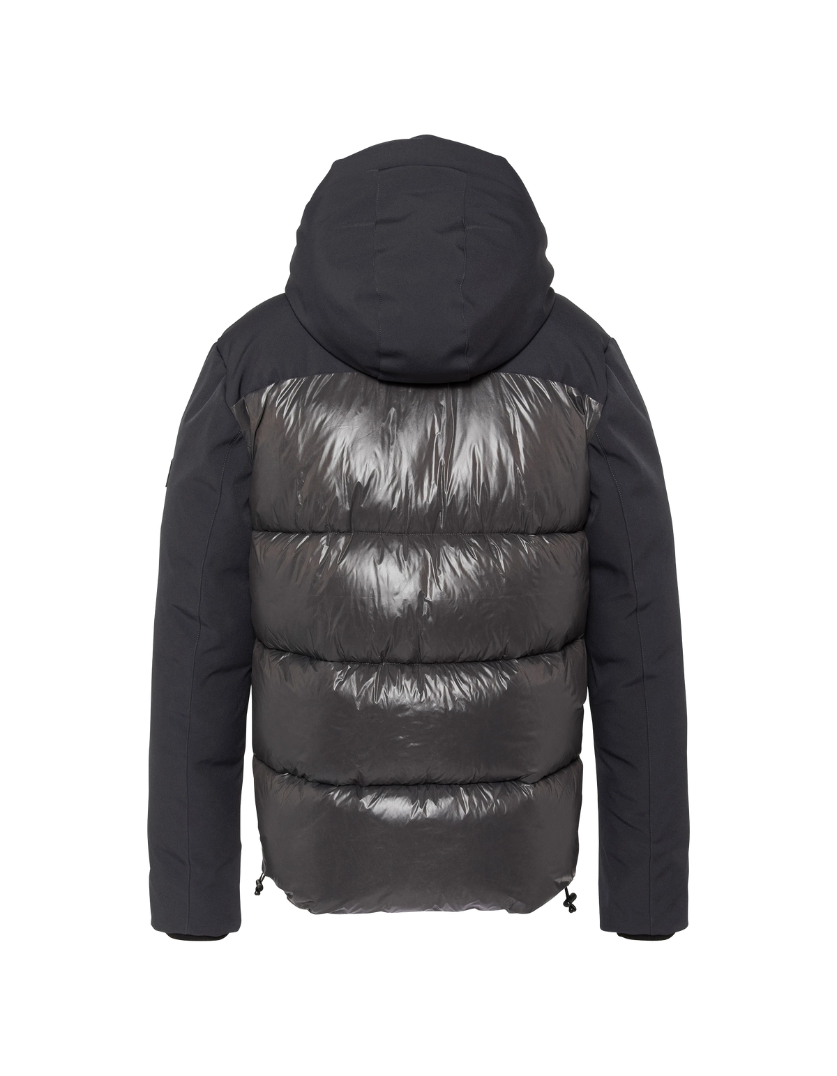 Blouson à capuche anthracite bi-matière-2