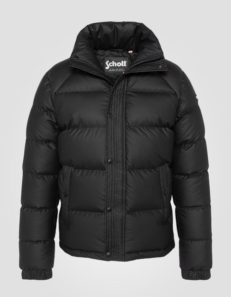 Rubber black down jacket - Montreal | Schott NYC®