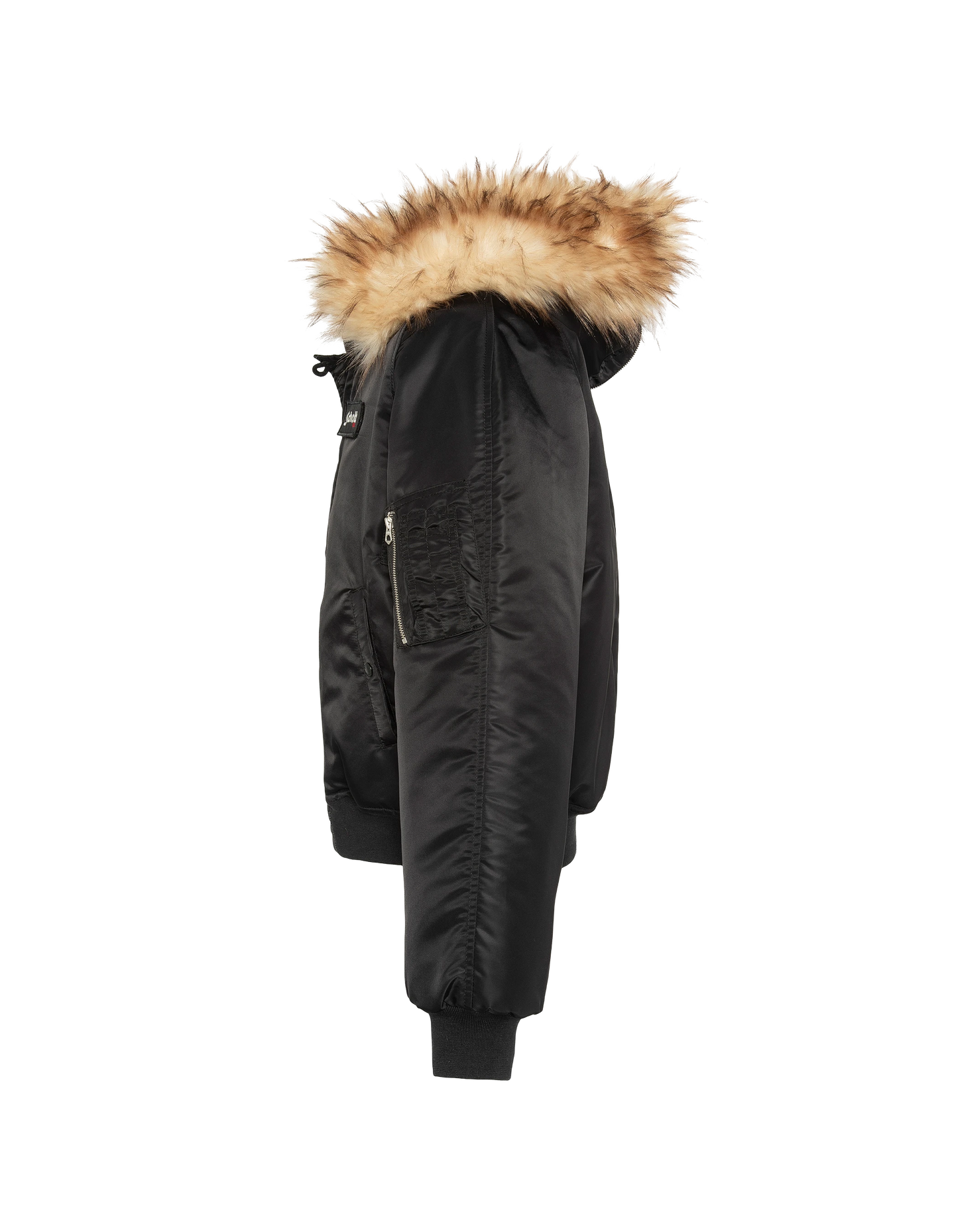 Chaqueta de snorkel N2B negra con capucha, corte oversize