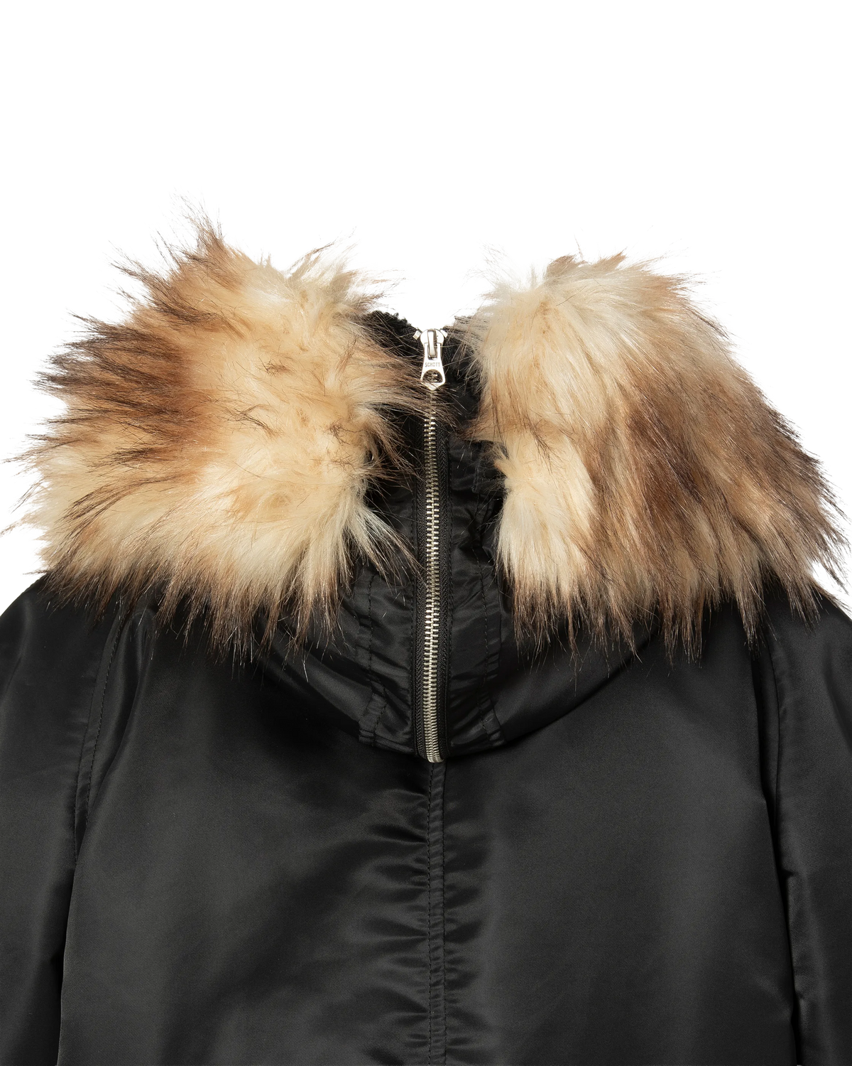 Chaqueta de snorkel N2B negra con capucha, corte oversize