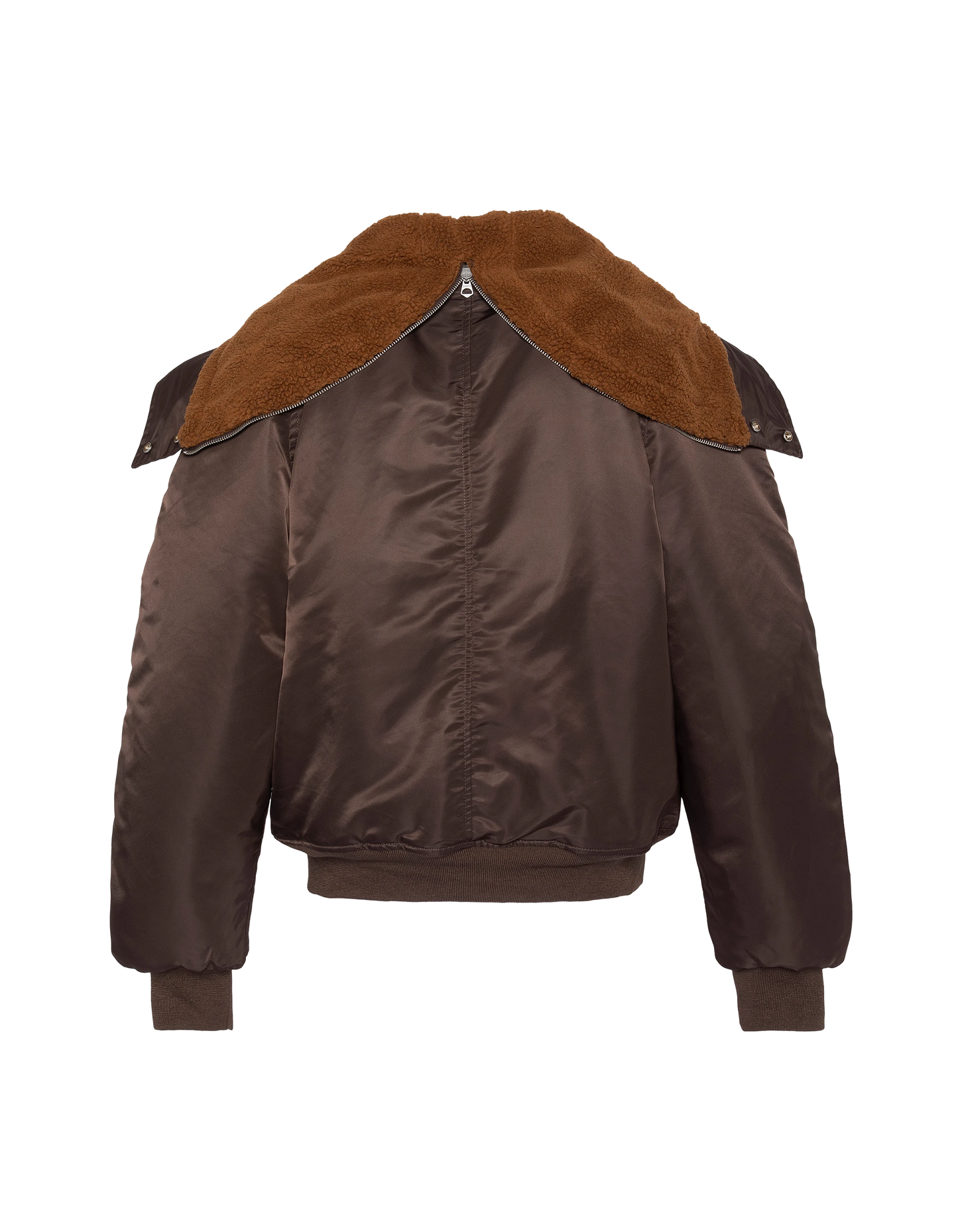 Chaqueta snorkel N2B marrón con capucha, corte oversize