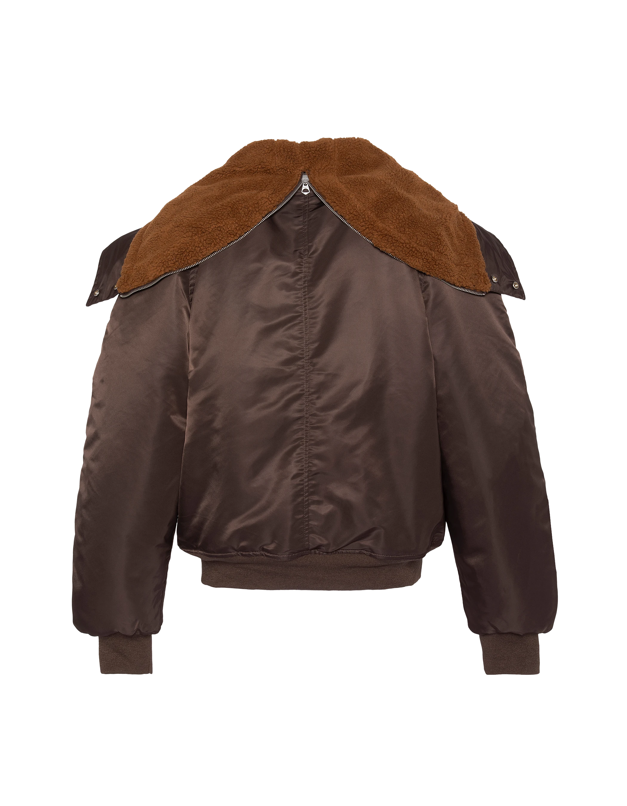 Chaqueta snorkel N2B marrón con capucha, corte oversize-15