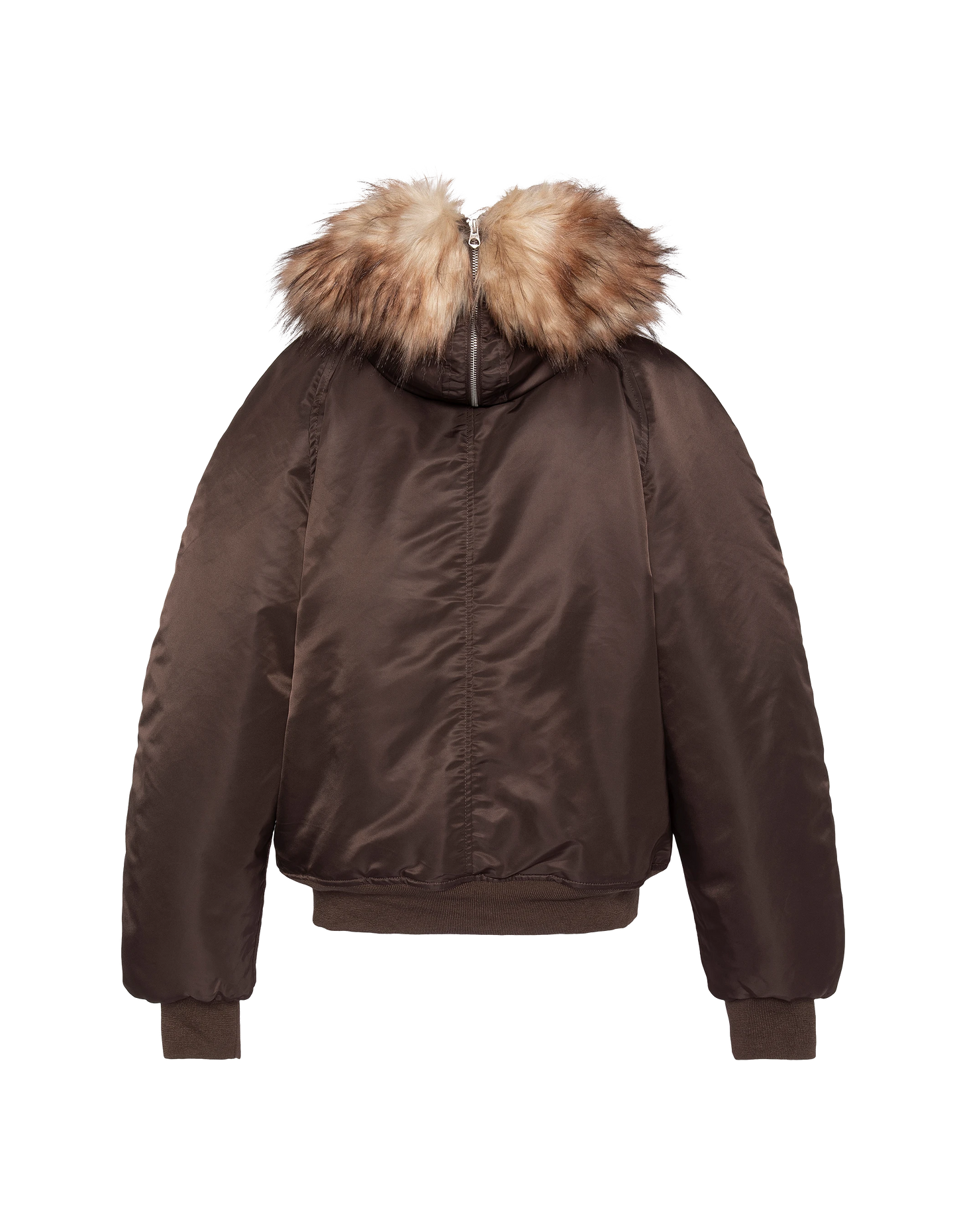 Chaqueta snorkel N2B marrón con capucha, corte oversize