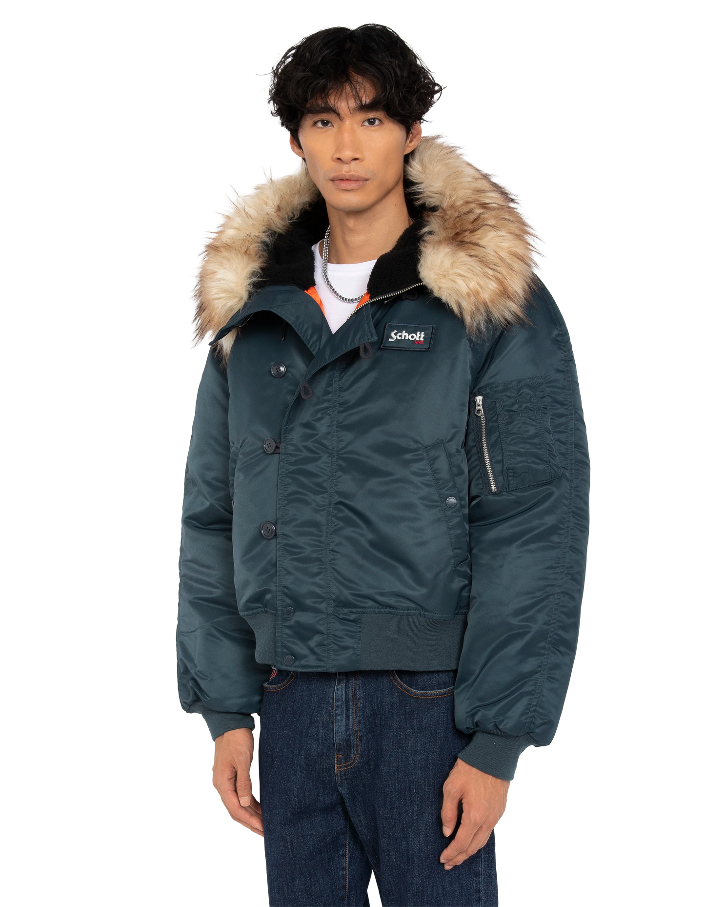 Schnorchel N2B Navy Blue Jacke mit Kapuze, übergroße Tasse