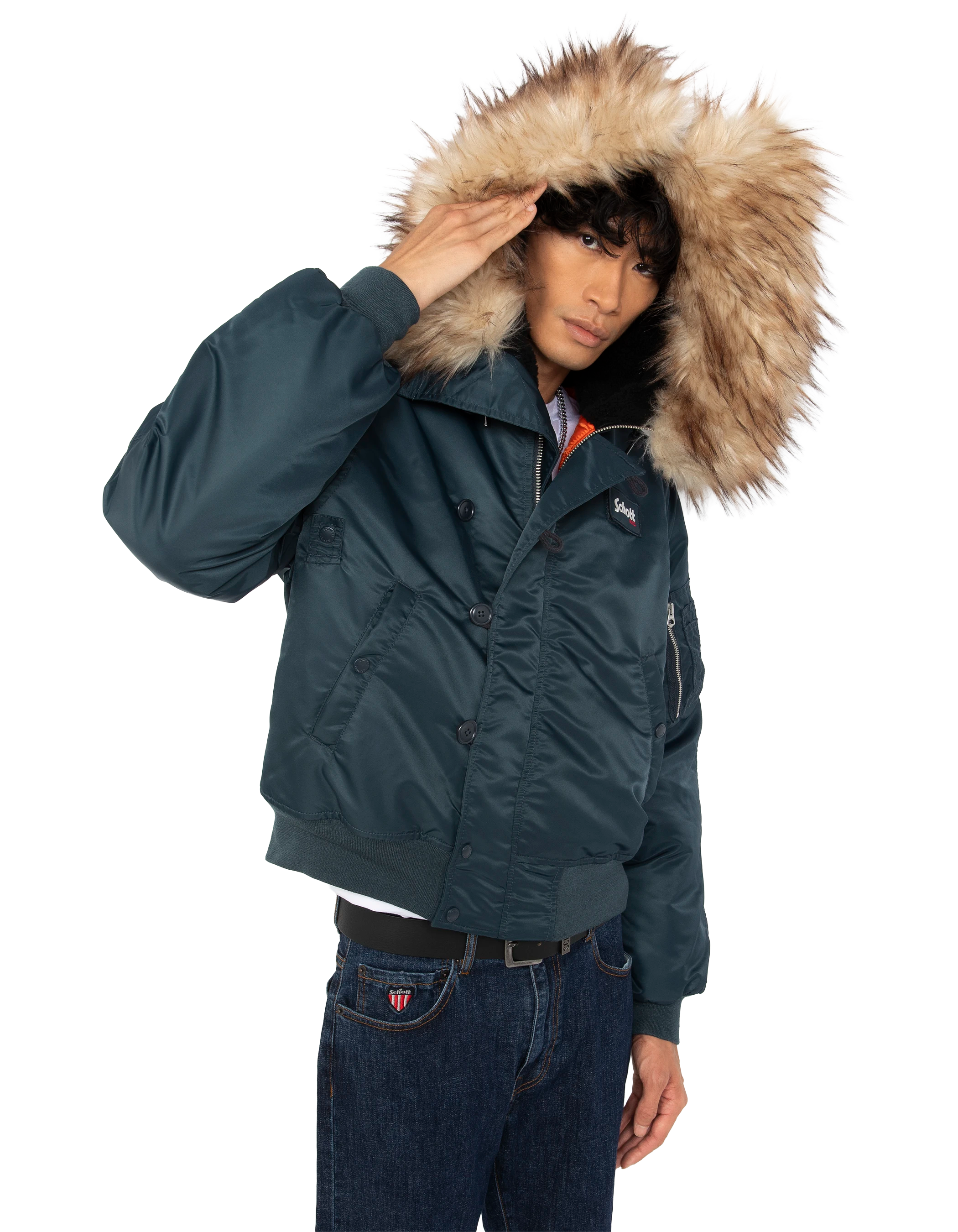 Schnorchel N2B Navy Blue Jacke mit Kapuze, übergroße Tasse-4