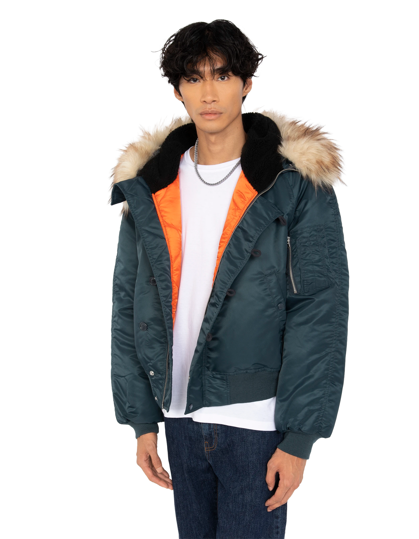 Schnorchel N2B Navy Blue Jacke mit Kapuze, übergroße Tasse