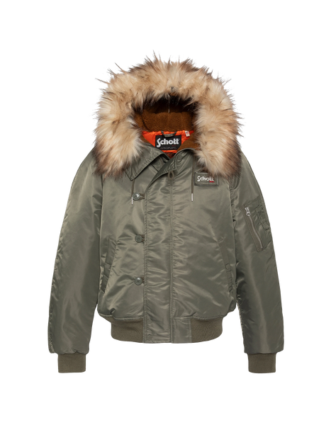 Snorkel n2b sage khaki jacket with hooded, oversized cut - n2b90rs
