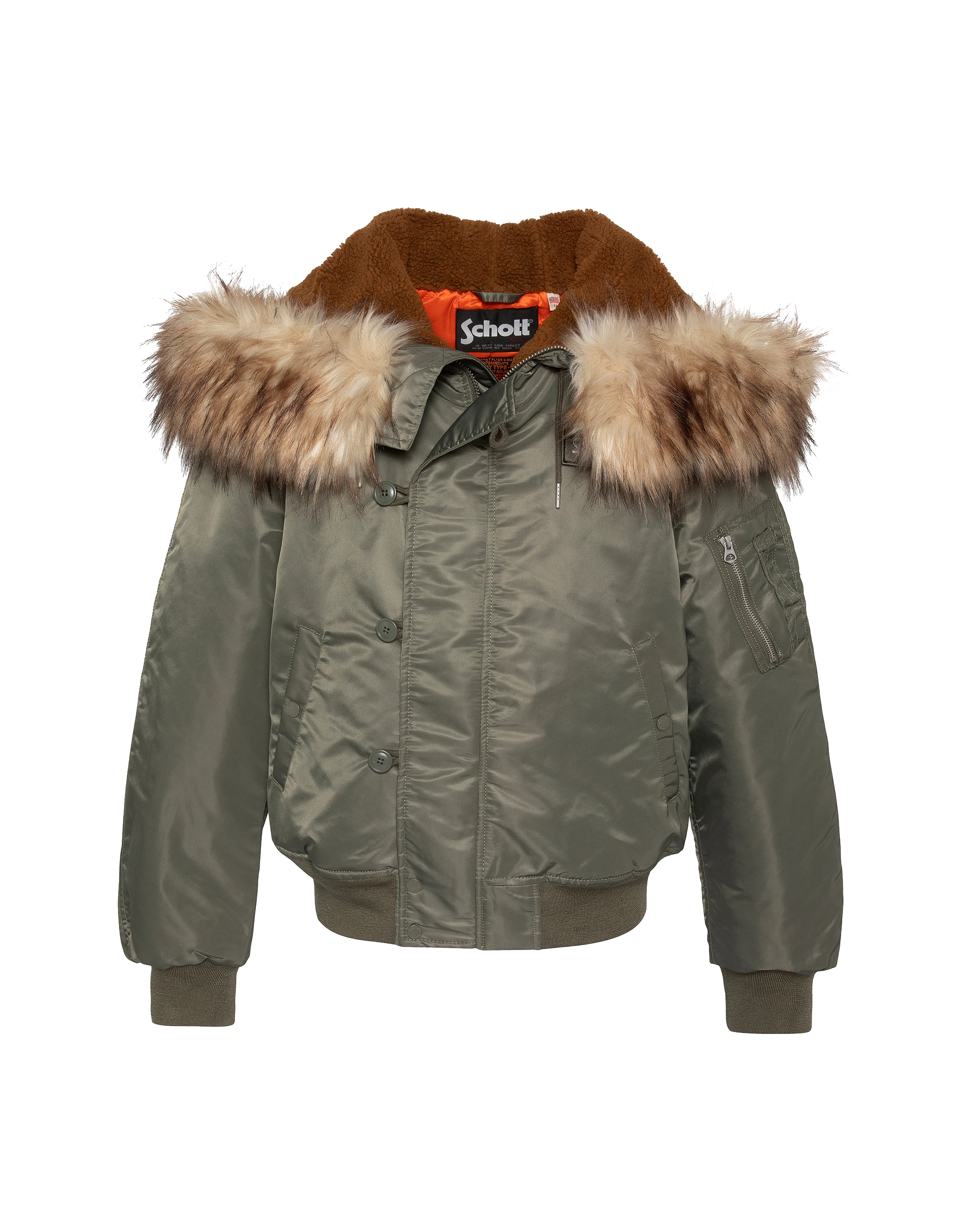 Schnorchel N2B Salbei Khaki -Jacke mit Kapuze, übergroßer Tasse-4