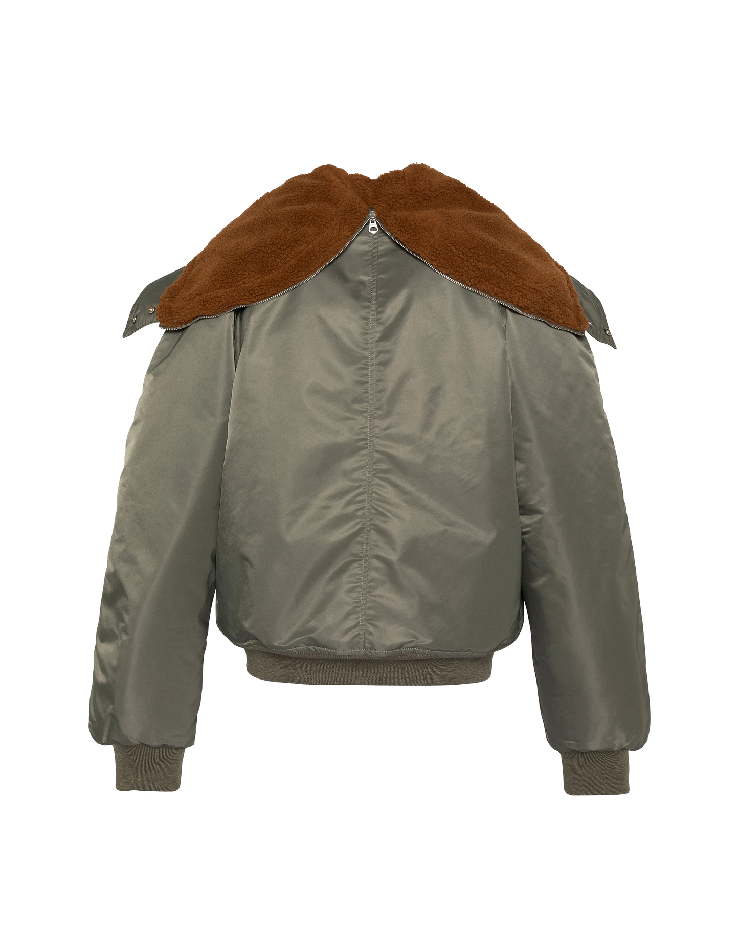 Schnorchel N2B Salbei Khaki -Jacke mit Kapuze, übergroßer Tasse