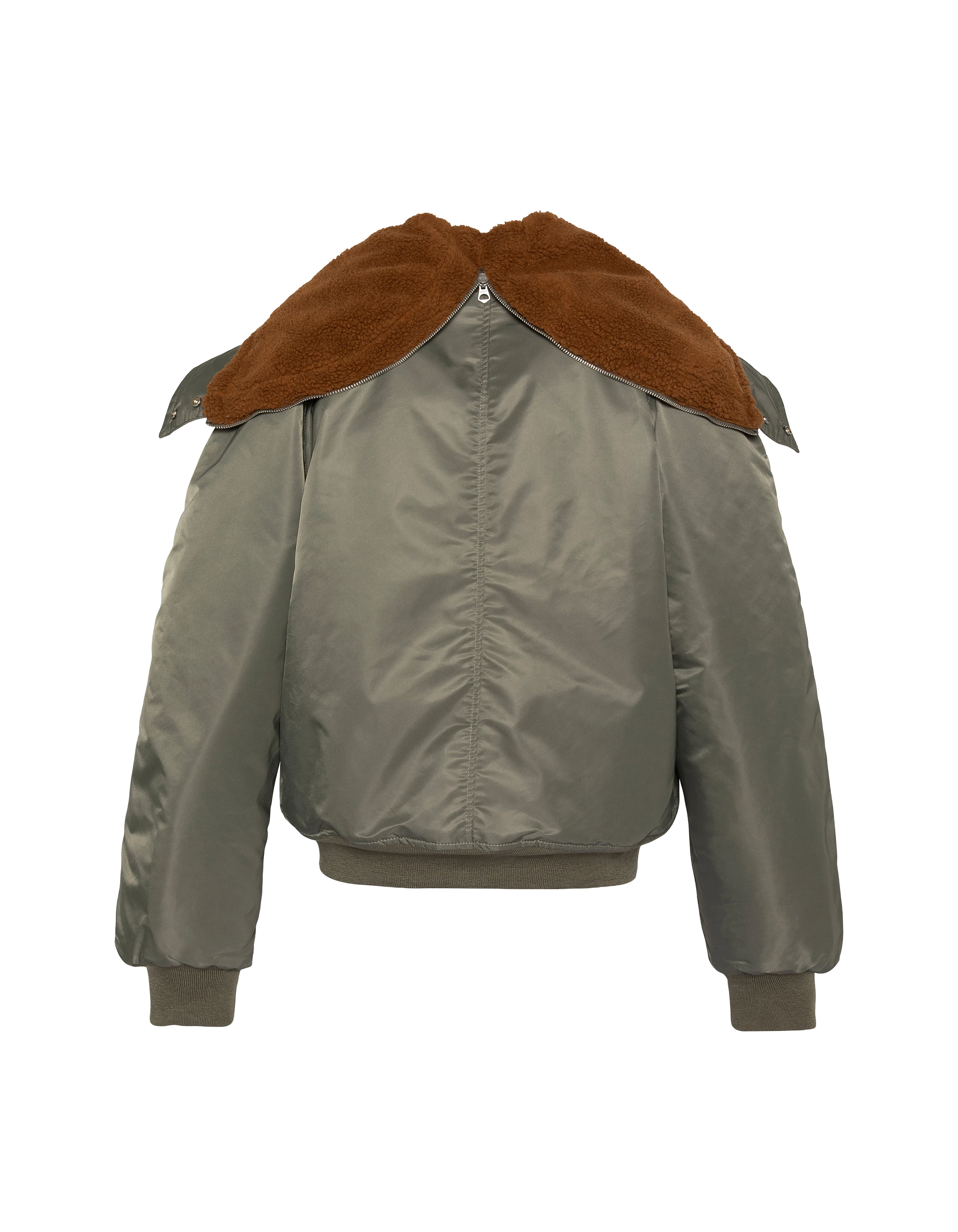Chaqueta de snorkel N2B caqui salvia con capucha, corte oversize-10
