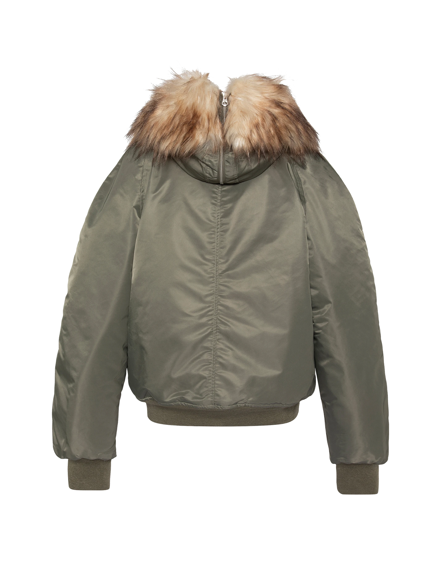 Schnorchel N2B Salbei Khaki -Jacke mit Kapuze, übergroßer Tasse