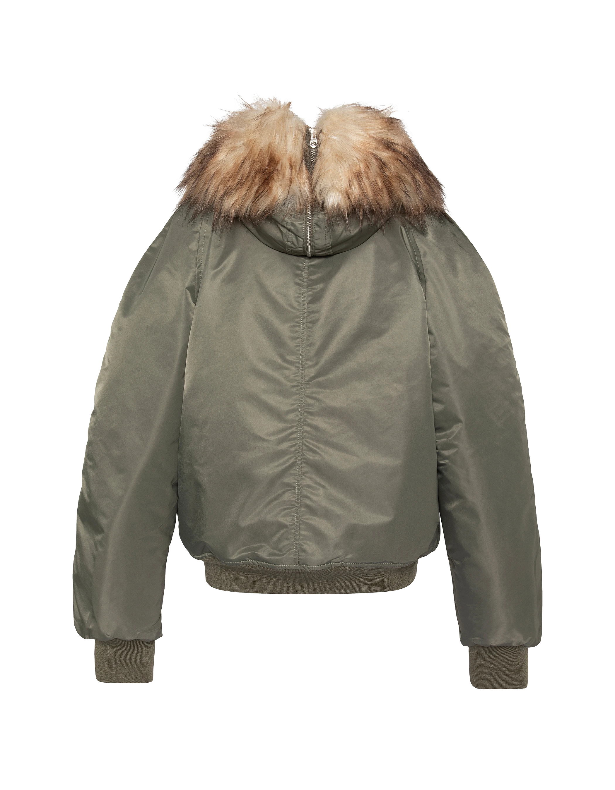 Chaqueta de snorkel N2B caqui salvia con capucha, corte oversize-2
