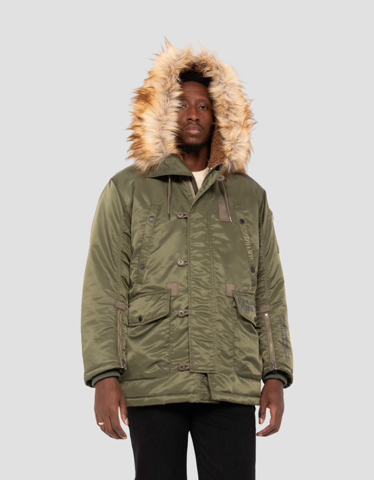 Parka army type N3B army kaki-4