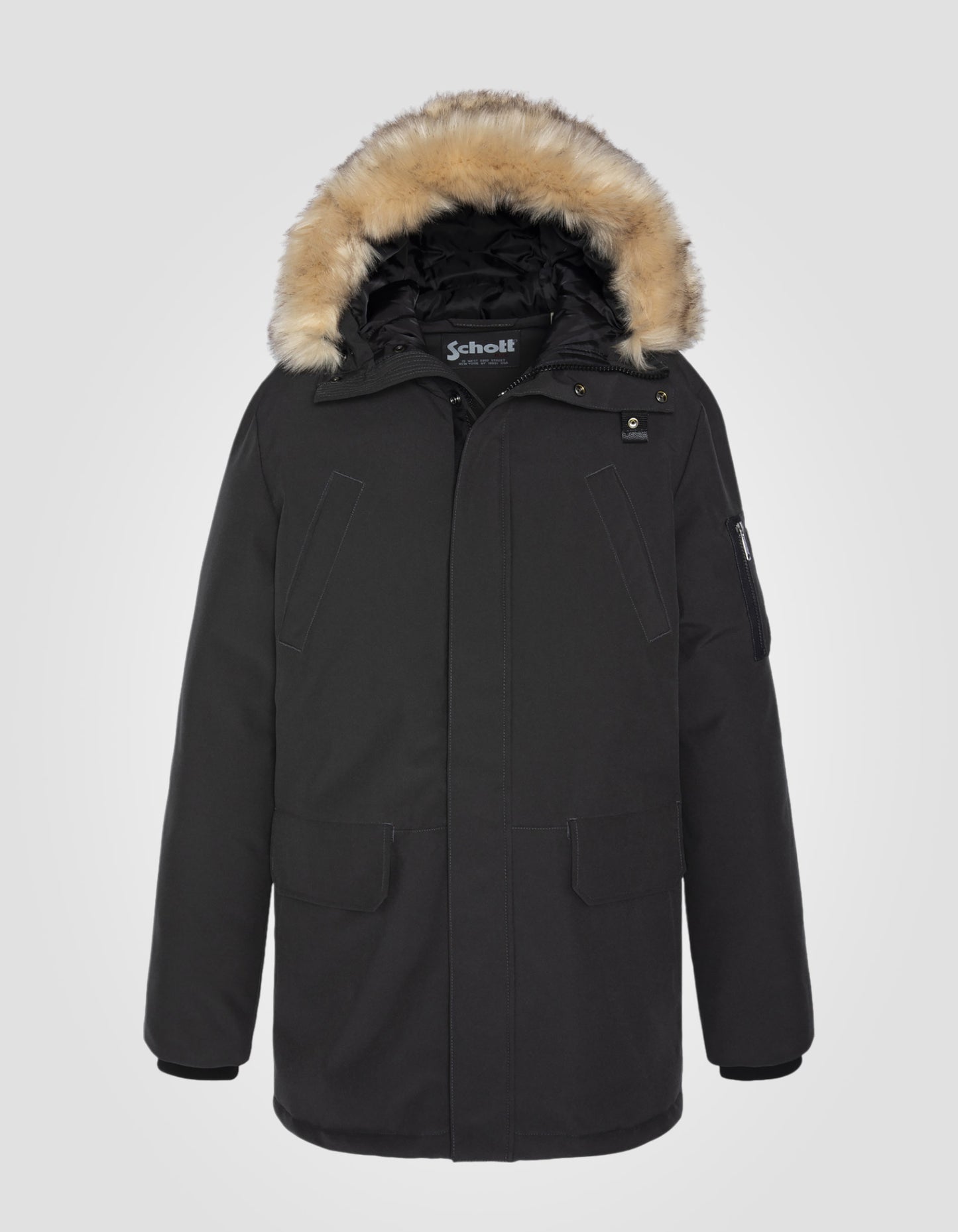 Parka d'hiver anthracite à capuche