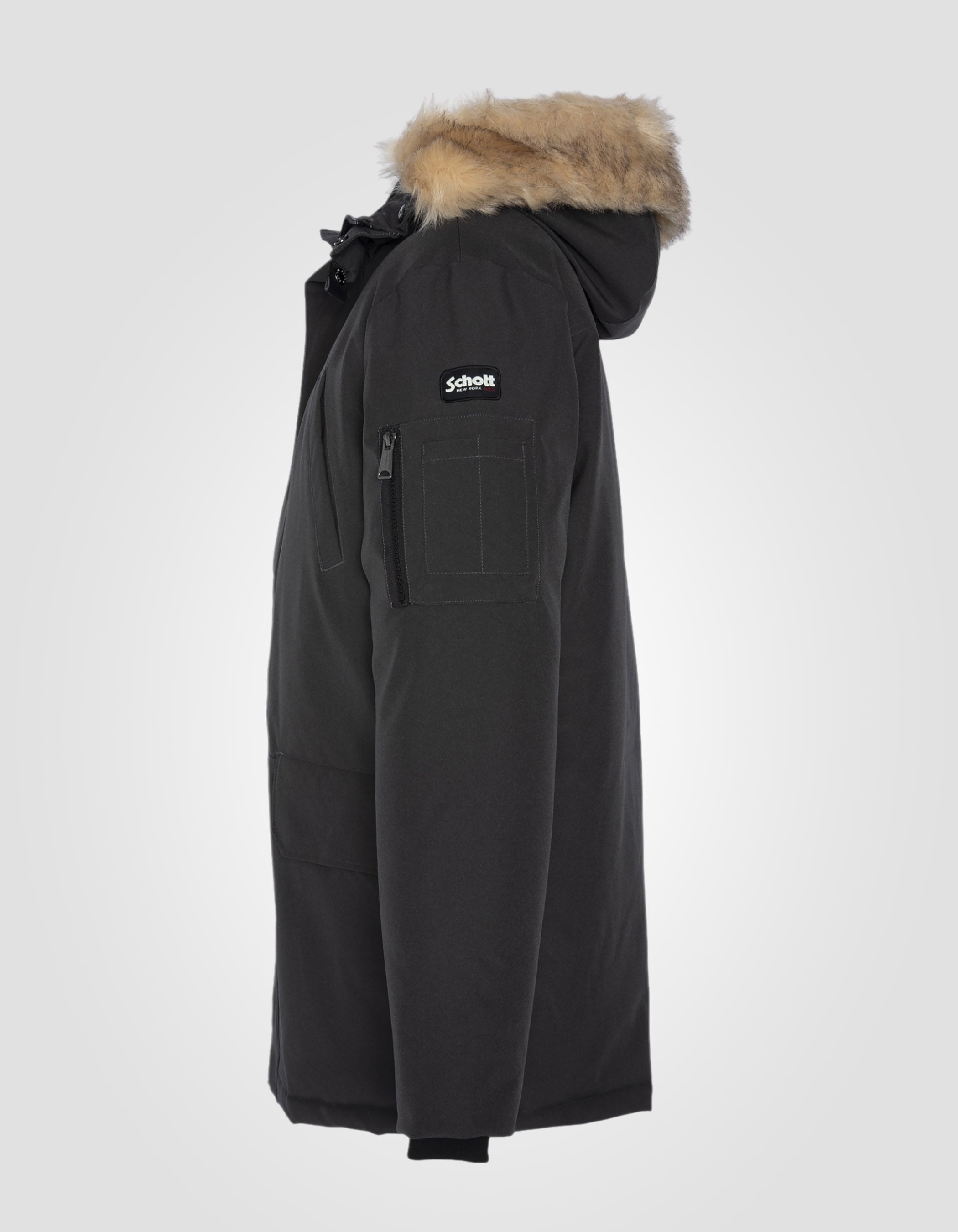 Parka d'hiver anthracite à capuche-8