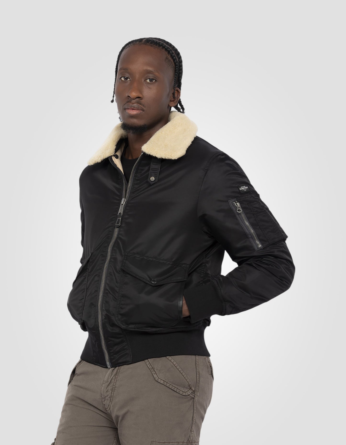 Bomber pilote en nylon recyclé