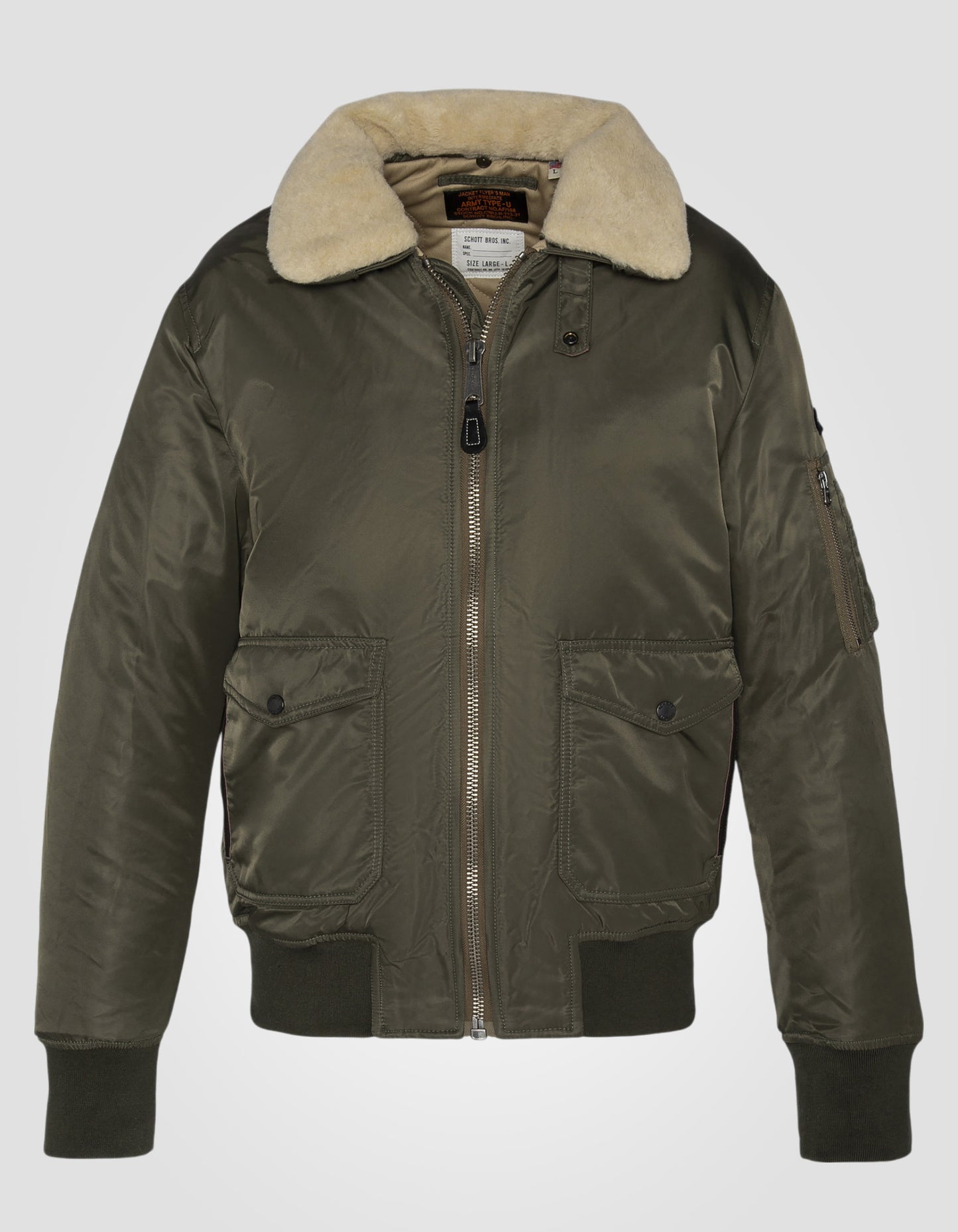 Khaki und beige Pilot in recyceltem Nylon