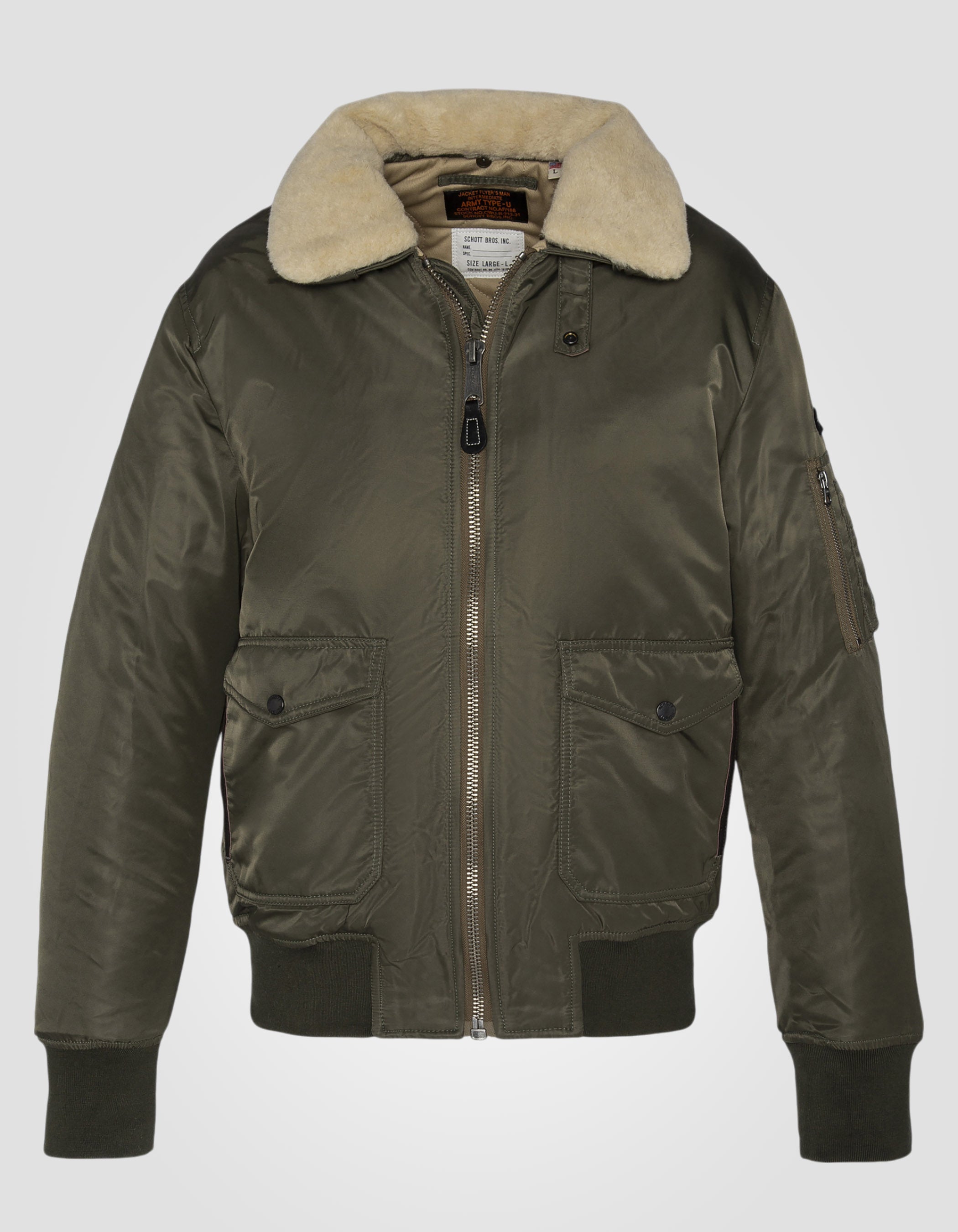 Khaki und beige Pilot in recyceltem Nylon-2