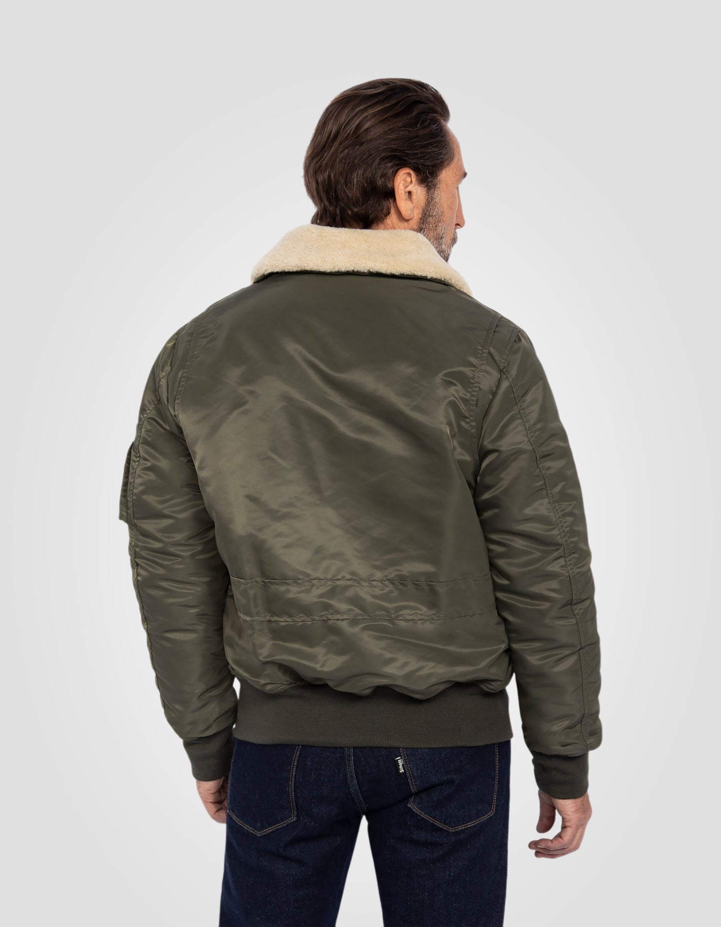 Khaki und beige Pilot in recyceltem Nylon