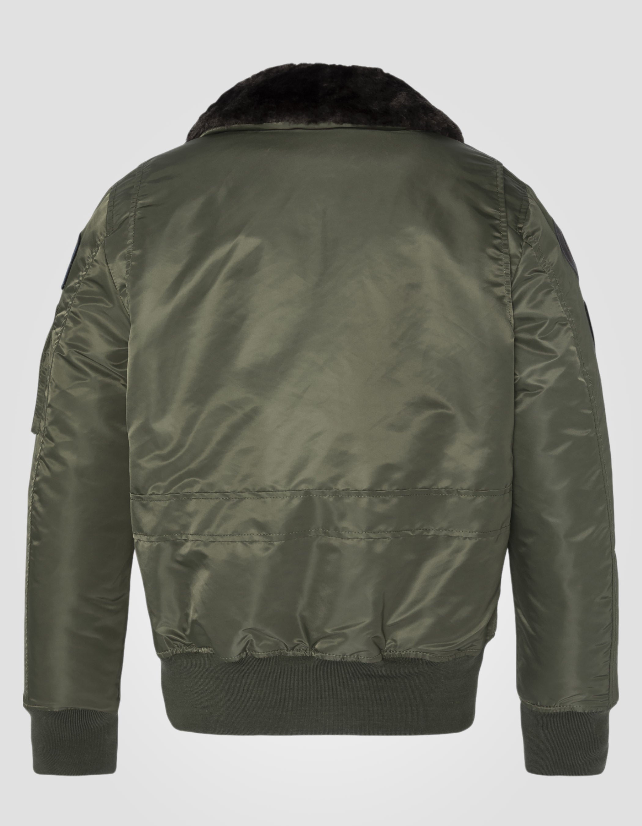 Pilot der Khaki -Armee Bumber Badgé in recyceltem Nylon-10