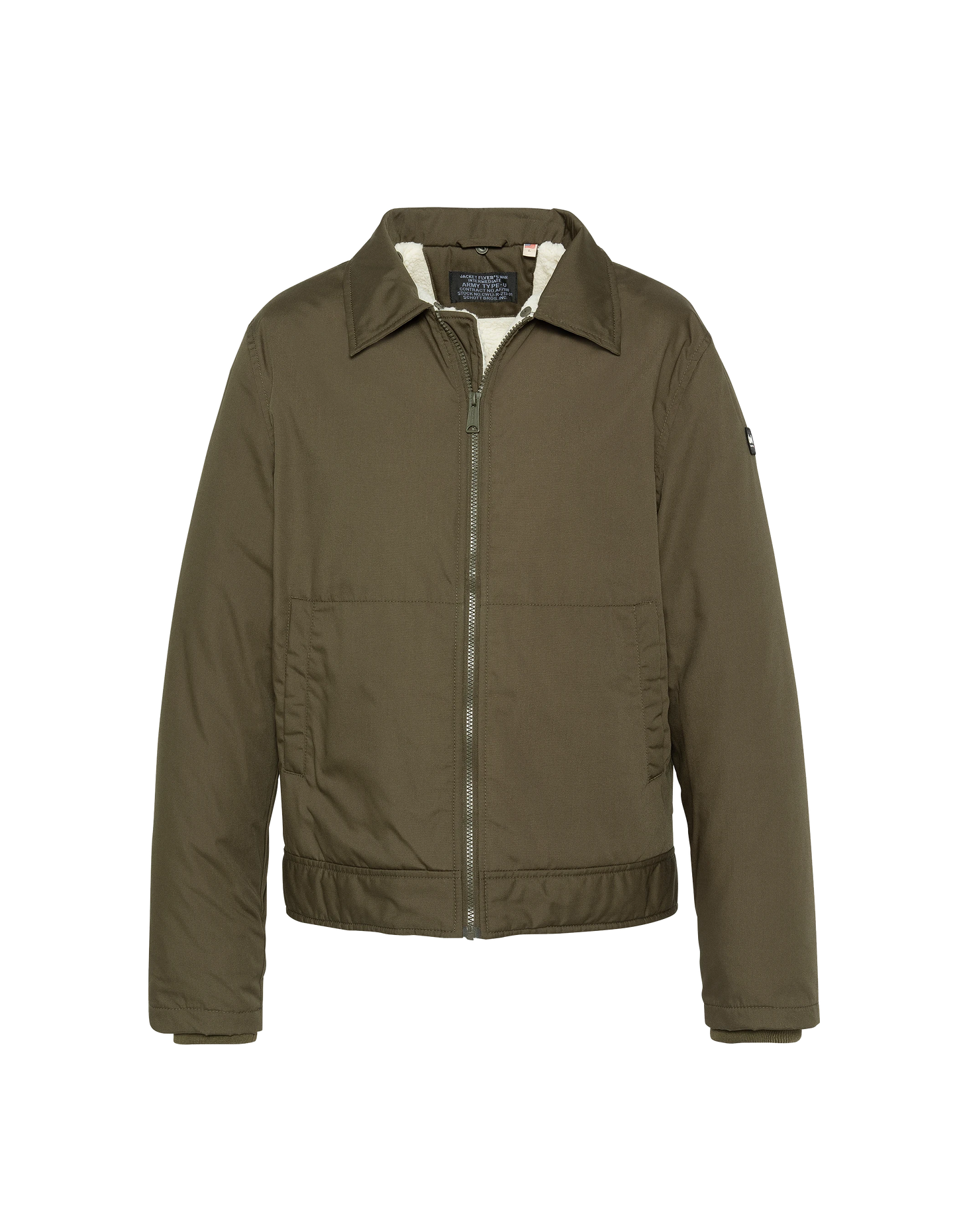 Blouson kaki avec col sherpa amovible