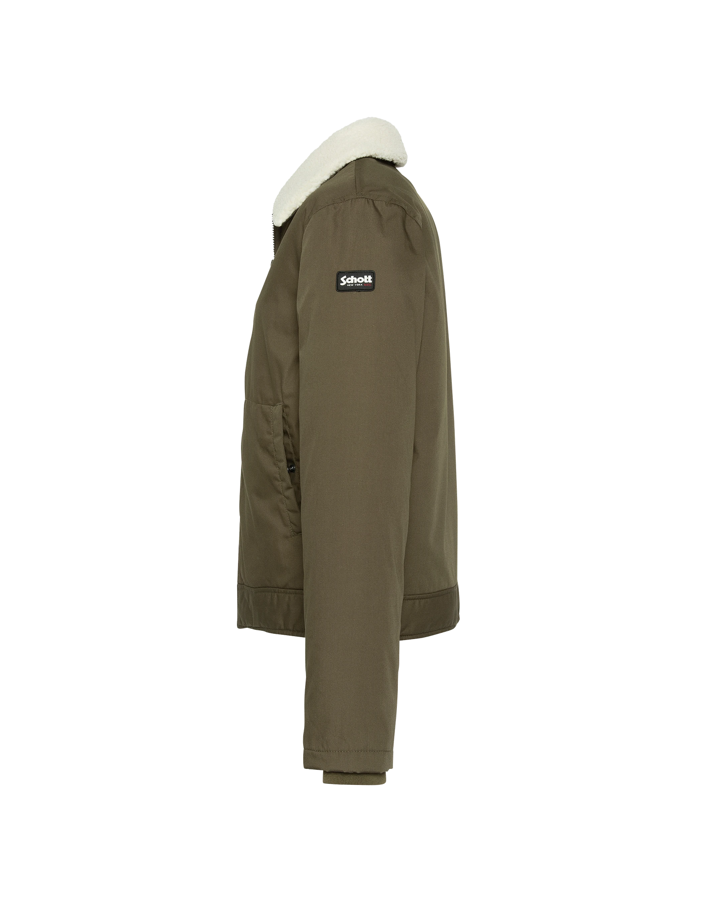 Blouson kaki avec col sherpa amovible