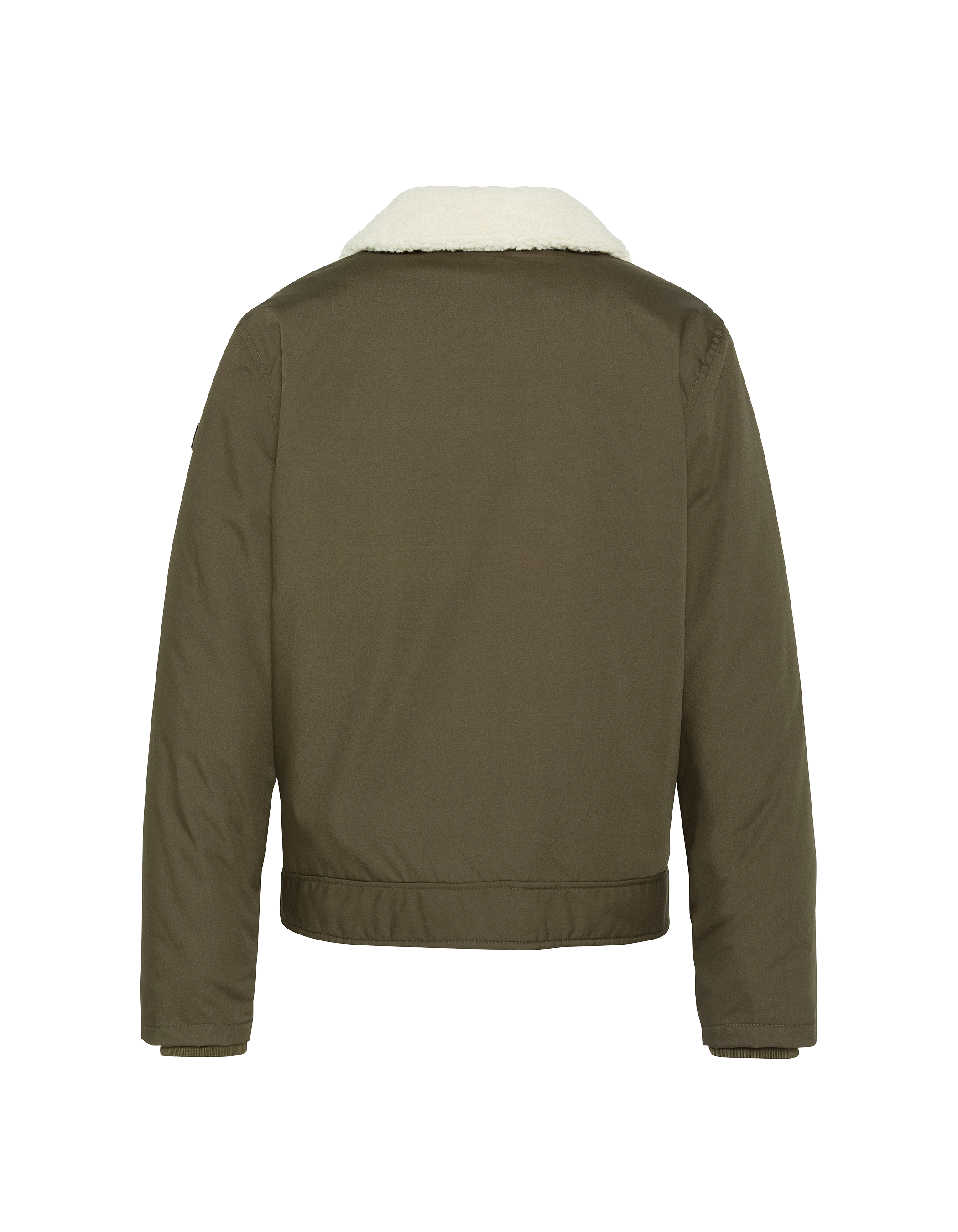 Blouson kaki avec col sherpa amovible-2