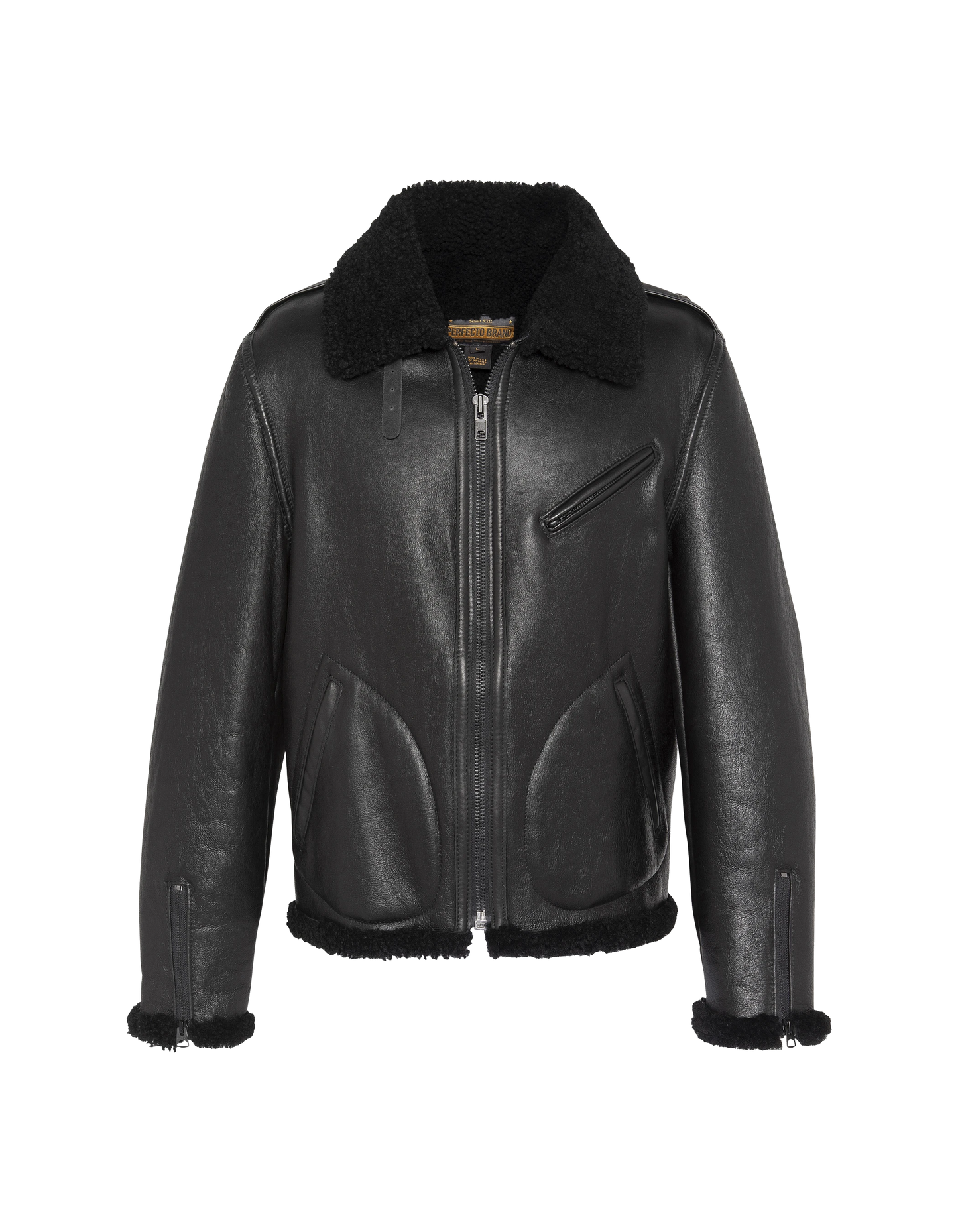 Blouson motard mythique USA, cuir de mouton