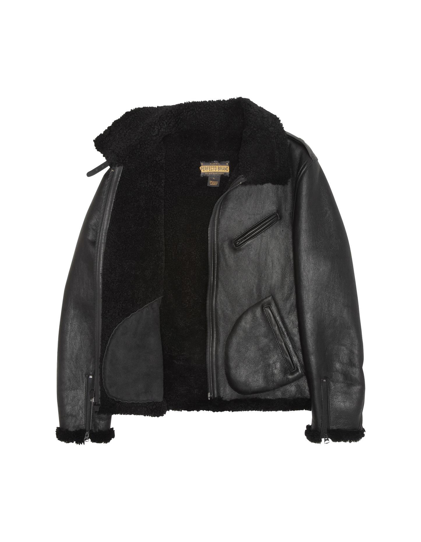 Blouson motard mythique USA, cuir de mouton