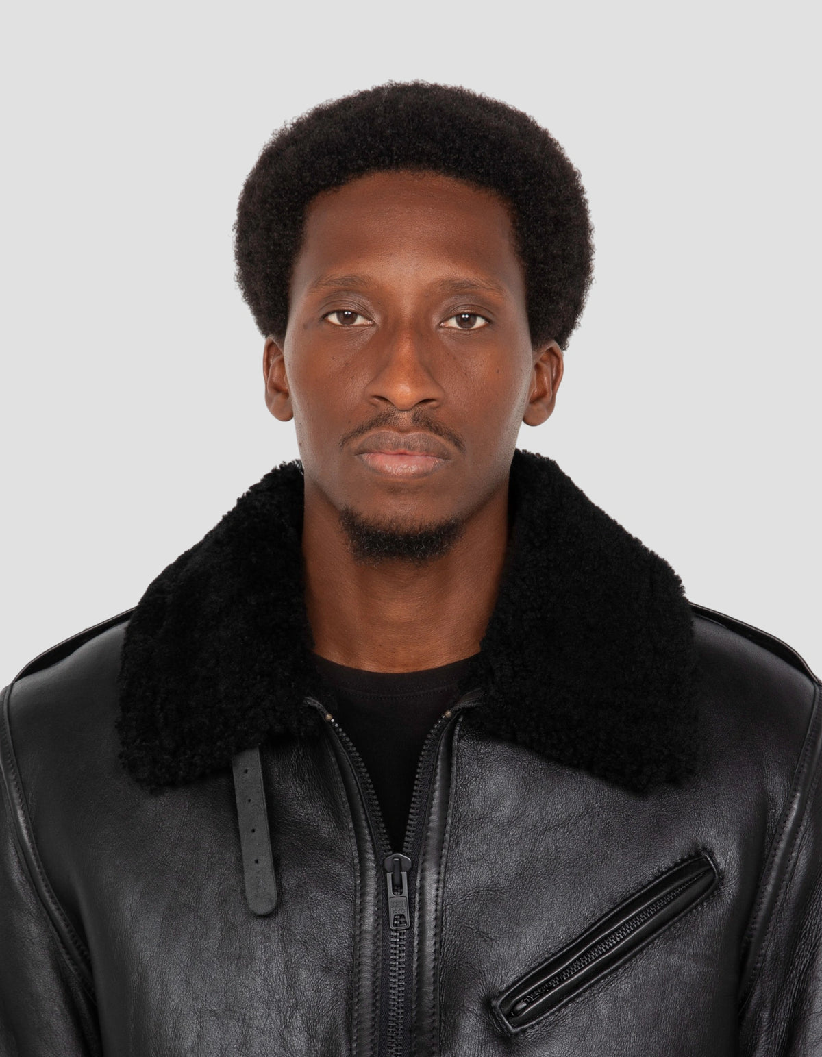 Iconic USA biker jacket, sheepskin