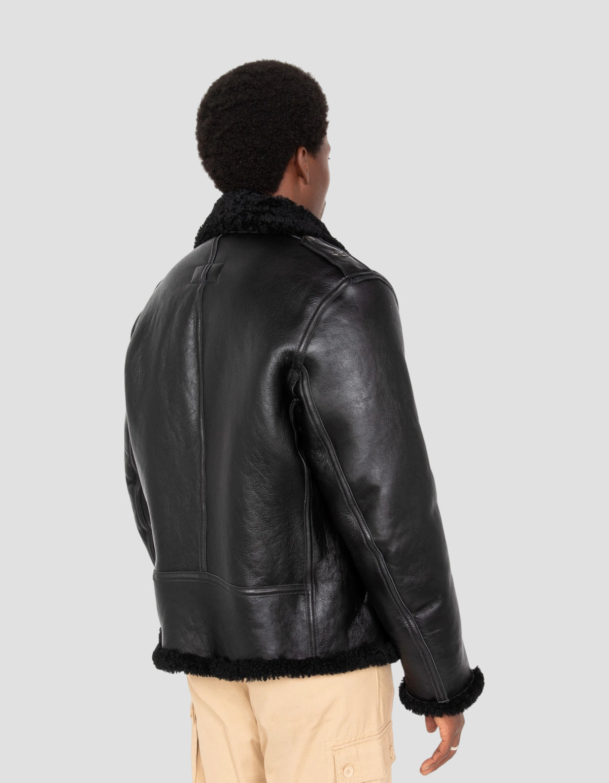 Iconic USA biker jacket, sheepskin-6