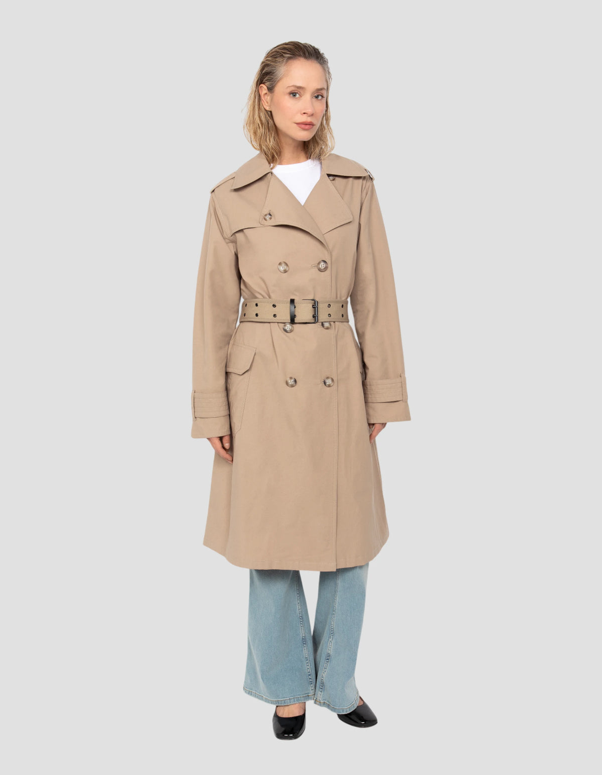 ジャケット・アウター ovy Euro Military Nylon Over Coat beige Euro