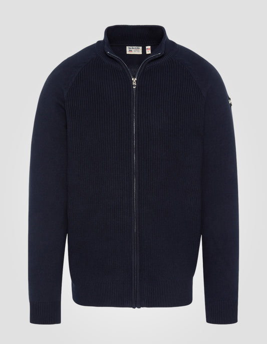 Maglione con zip a coste