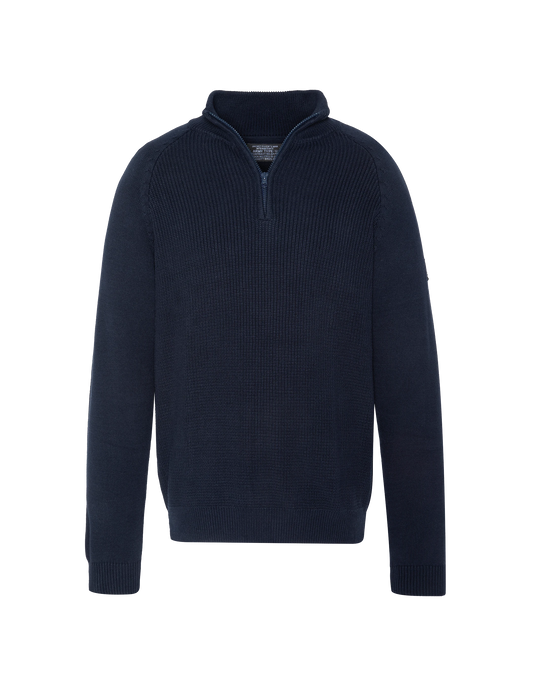 Marine Blue Trucker Pullover