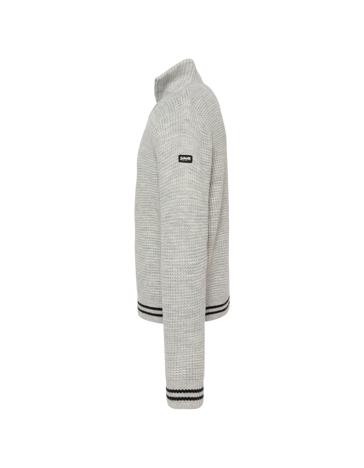 Pull camionneur gris chiné en maille texturée-3