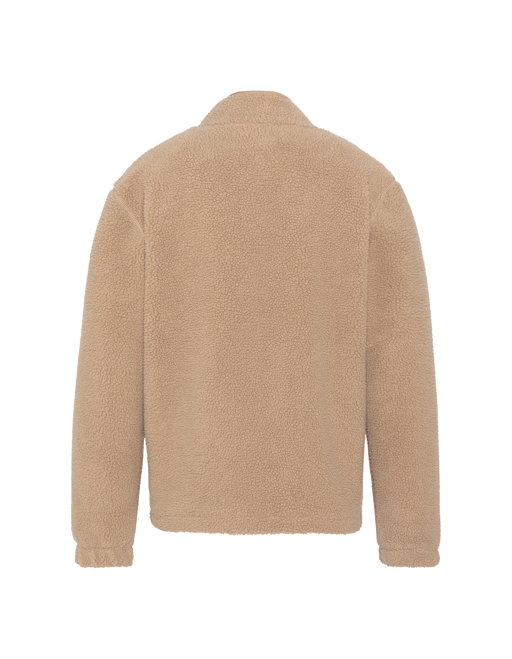 Polaire beige avec col zippé sherpa-7