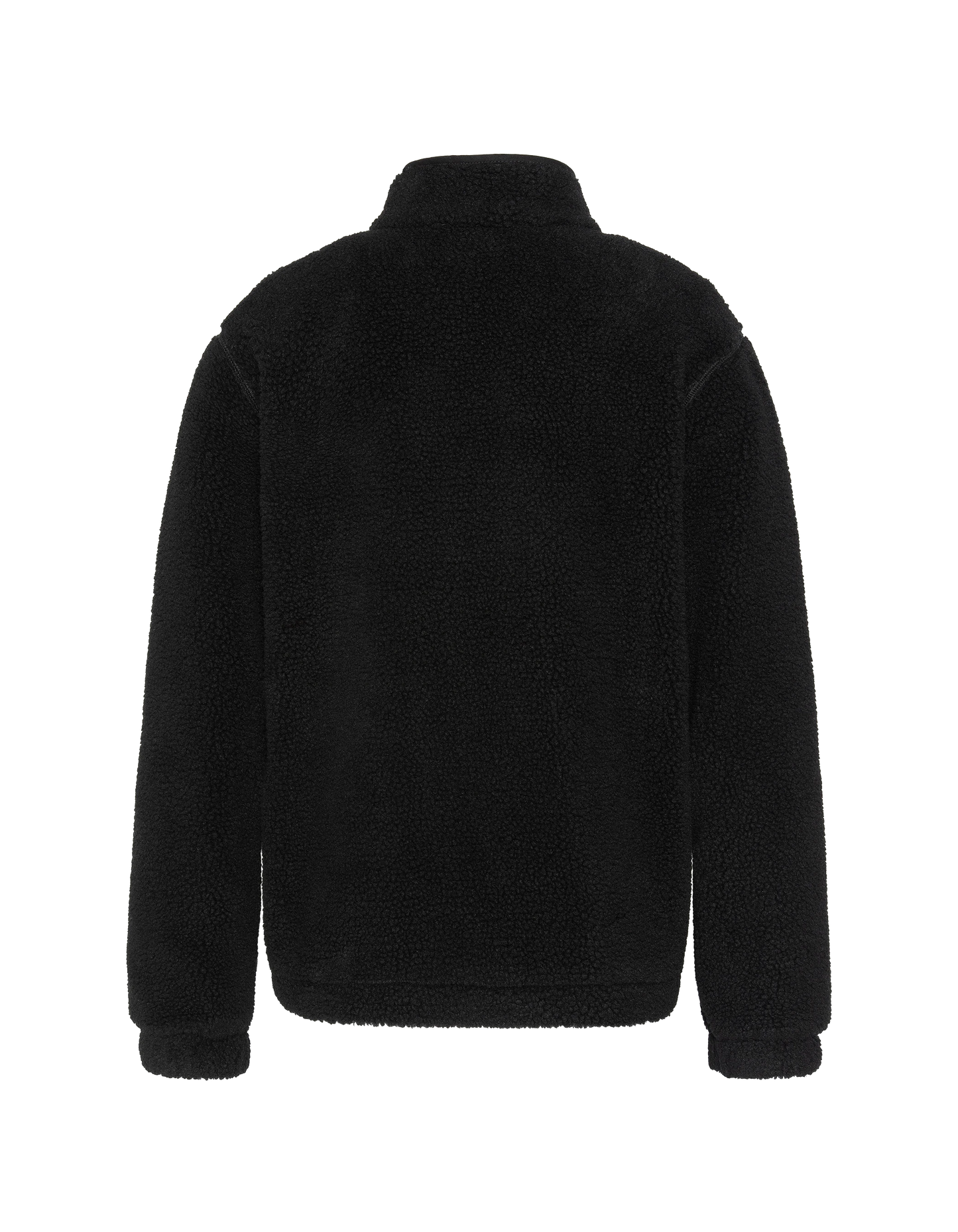 Polaire noir avec col zippé sherpa