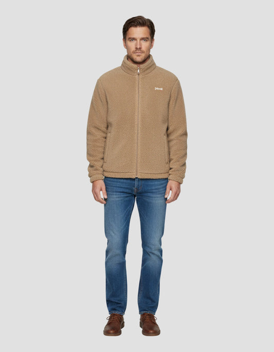Zipped Sherpa beige fleece