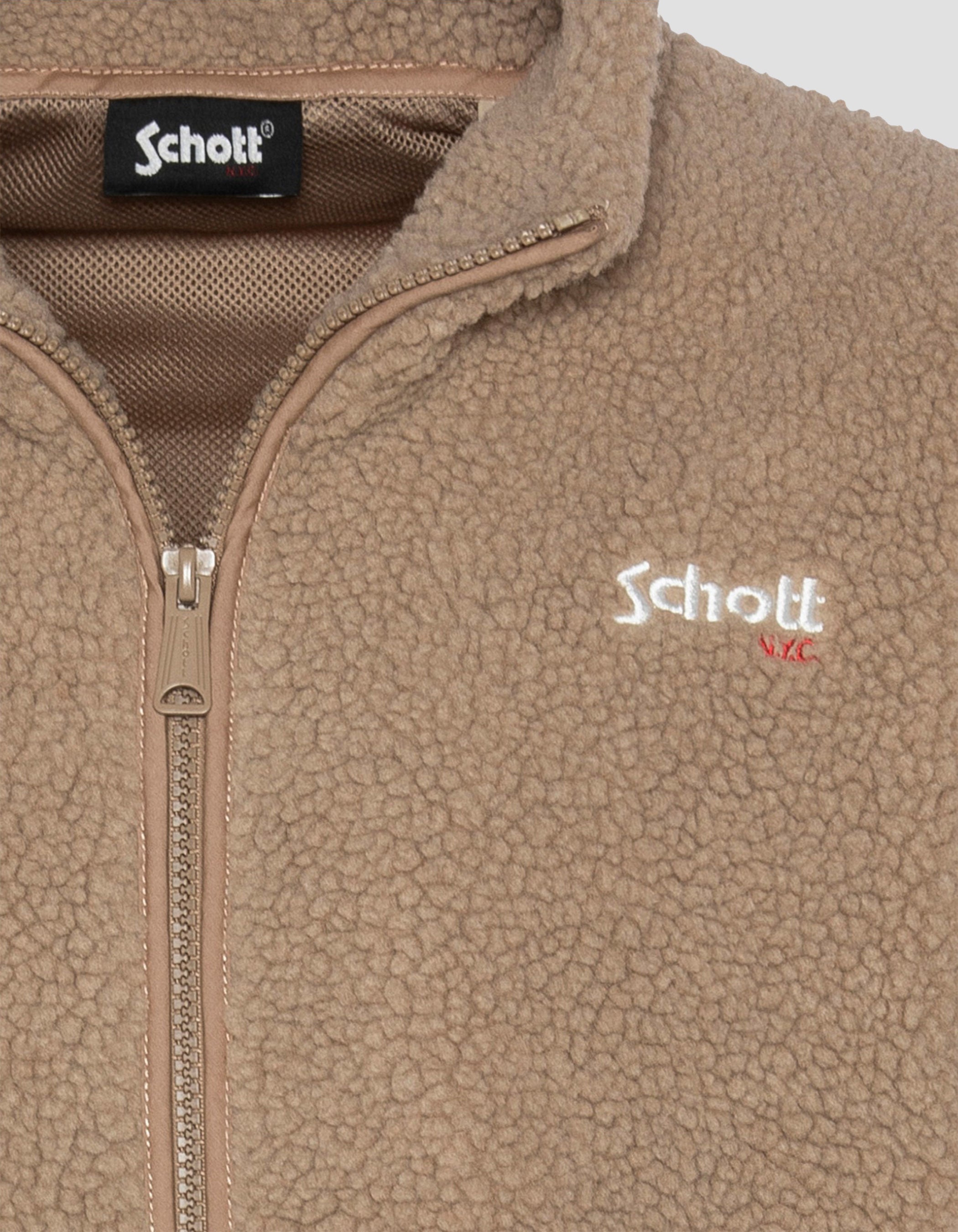 Polaire zippée sherpa beige-6