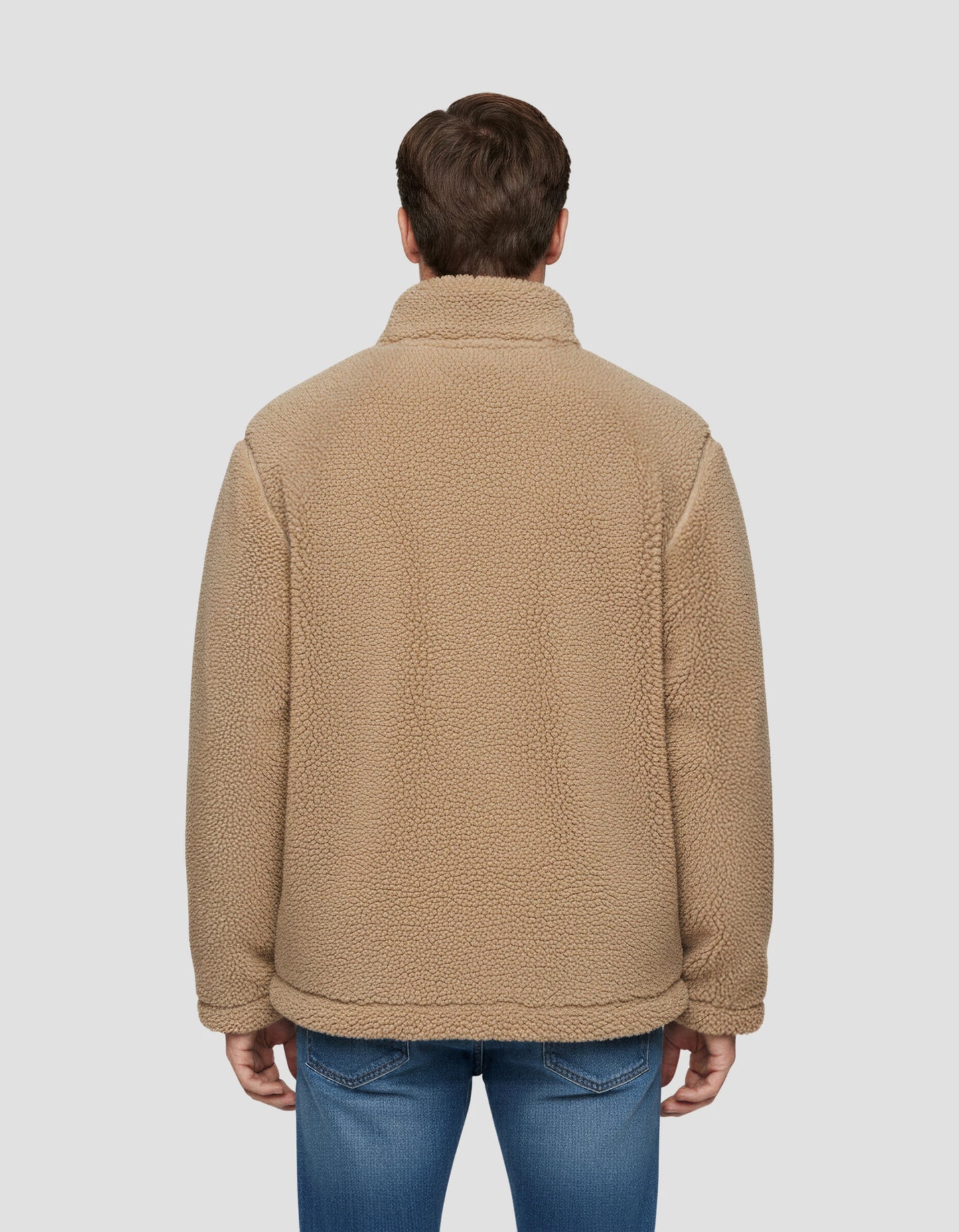 Polaire zippée sherpa beige