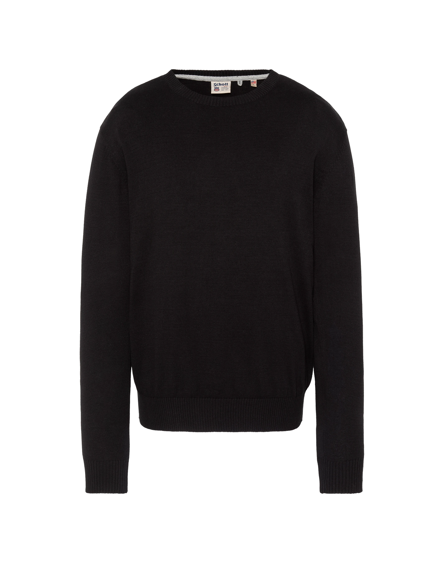 Pull léger noir col rond