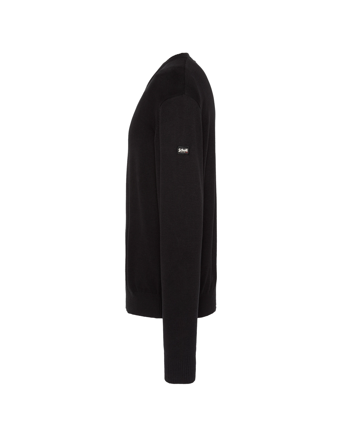 Pull léger noir col rond