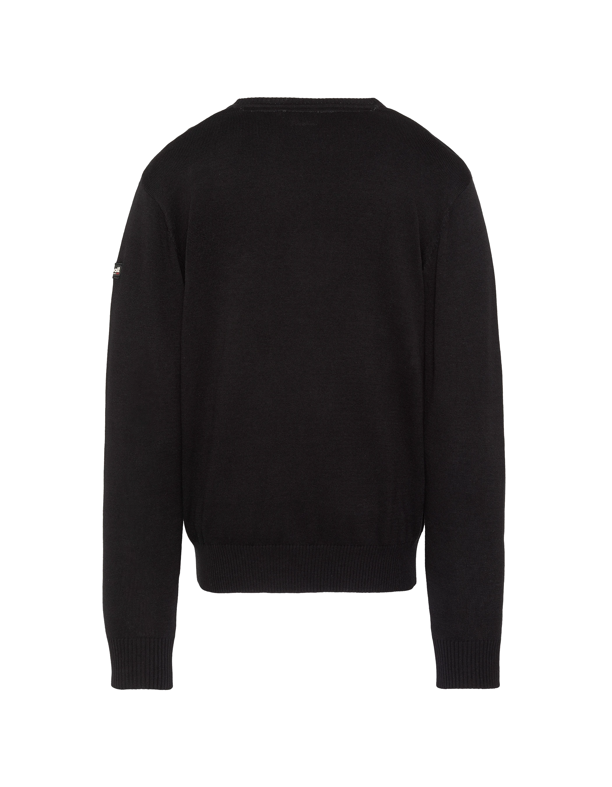 Pull léger noir col rond-2