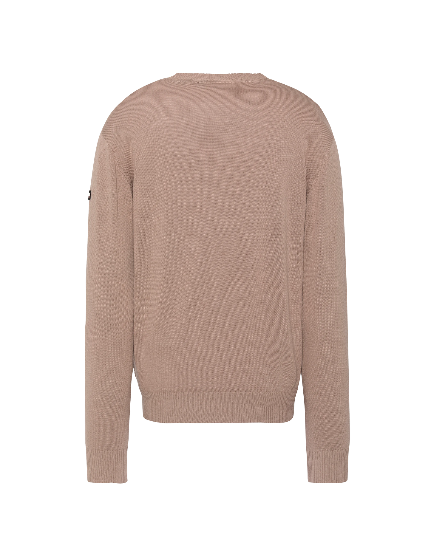 Pull léger beige clair col rond