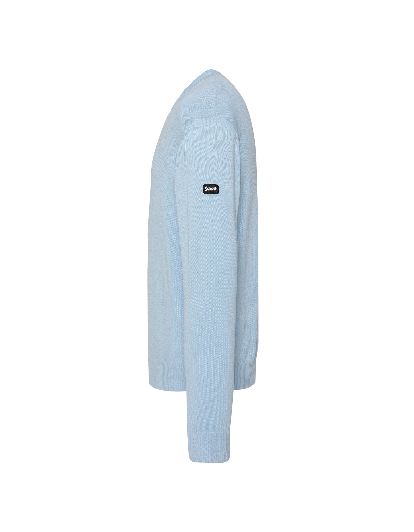 Pull léger bleu clair col rond